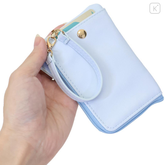 Japan Sanrio Mini Pouch & Pass Case Card Holder with Reel - Cinnamoroll : Fav Hobby - 2