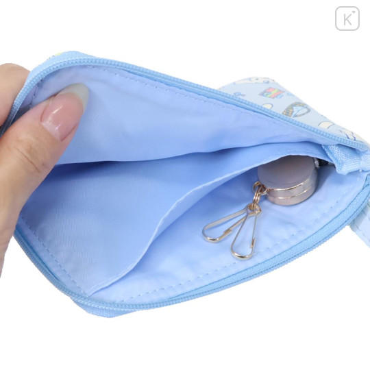 Japan Sanrio Mini Pouch & Pass Case Card Holder with Reel - Cinnamoroll : Fav Hobby - 3