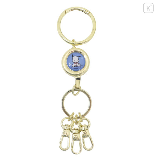 Japan Sanrio Retractable Reel Keychain - Pochacco : Sitting - 1