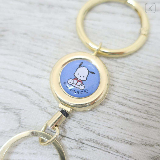 Japan Sanrio Retractable Reel Keychain - Pochacco : Sitting - 2