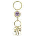 Japan Sanrio Retractable Reel Keychain - Kuromi : Sitting - 1