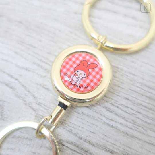 Japan Sanrio Retractable Reel Keychain - My Melody : Sitting - 2