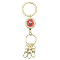 Japan Sanrio Mascot Reel Keychain - Hello Kitty : Sitting