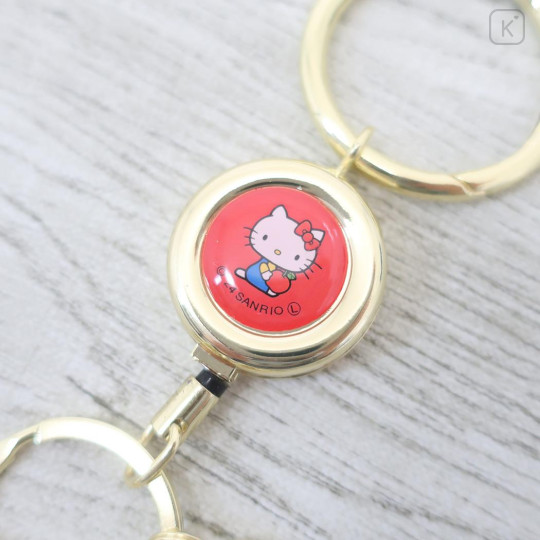 Japan Sanrio Retractable Reel Keychain - Hello Kitty : Sitting - 3