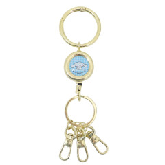 Japan Sanrio Retractable Reel Keychain - Cinnamoroll : Sitting
