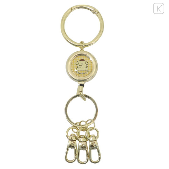 Japan Sanrio Retractable Reel Keychain - Pompompurin : Sitting - 1