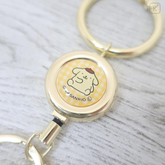 Japan Sanrio Retractable Reel Keychain - Pompompurin : Sitting - 2