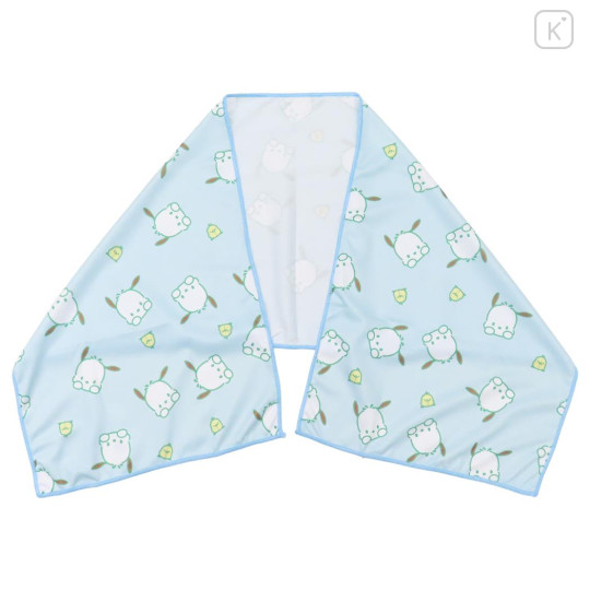 Japan Sanrio Cool Towel - Pochacco : Blue All Over Pattern - 1