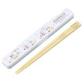 Japan Sanrio Chopsticks 18cm with Case - Pochacco : Relax White Blue - 1