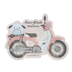Japan Sanrio Vinyl Sticker - Pochacco : Hapidanbui Boys Super Cub Motorcycle