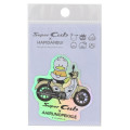 Japan Sanrio Vinyl Sticker - Pekkle : Hapidanbui Boys Super Cub Motorcycle Holographic - 1