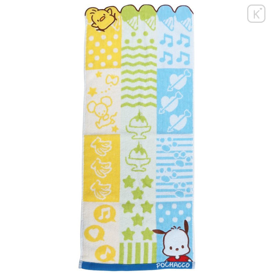 Japan Sanrio Jacquard Face Towel - Pochacco : Friends Colorful - 1