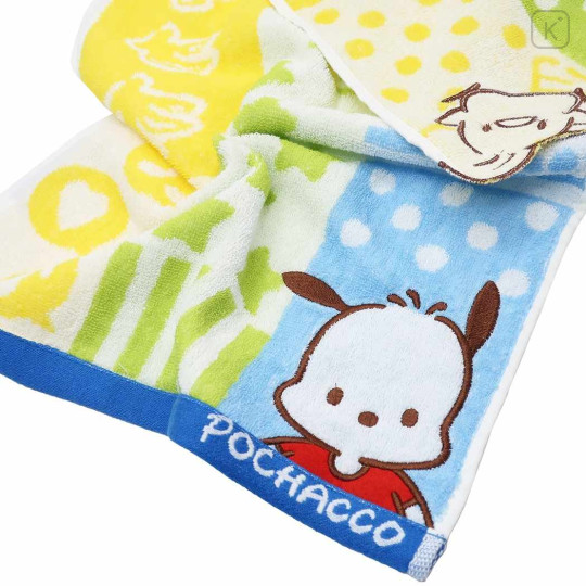 Japan Sanrio Jacquard Face Towel - Pochacco : Friends Colorful - 3