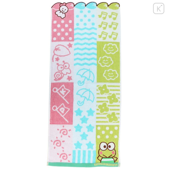 Japan Sanrio Jacquard Face Towel - Keroppi : Friends Colorful - 1