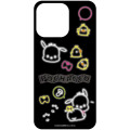 Japan Sanrio Lenticular Phone Case Insert For Clear iPhone 15 / 14 / 13 Case - Pochacco : Black Neon - 1