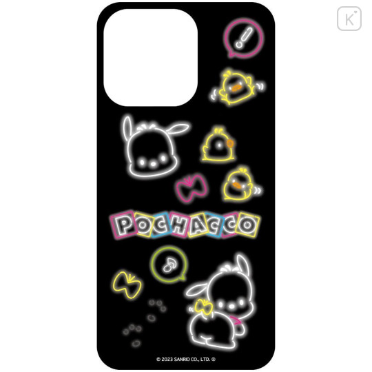 Japan Sanrio Lenticular Phone Case Insert For Clear iPhone Case - Pochacco : Black Neon - 3