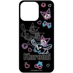 Japan Sanrio Lenticular Phone Case Insert For Clear iPhone Case - Kuromi : Black Neon