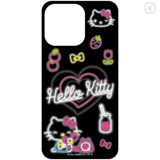 Japan Sanrio Lenticular Phone Case Insert For Clear iPhone Case - Hello Kitty : Black Neon - 2
