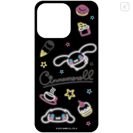 Japan Sanrio Lenticular Phone Case Insert For Clear iPhone Case - Cinnamoroll : Black Neon - 1