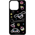 Japan Sanrio Lenticular Phone Case Insert For Clear iPhone 15 / 14 / 13 Case - Cinnamoroll : Black Neon - 1
