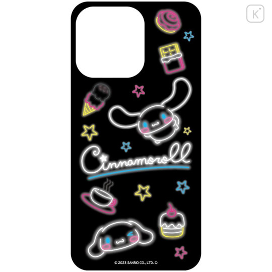 Japan Sanrio Lenticular Phone Case Insert For Clear iPhone Case - Cinnamoroll : Black Neon - 2