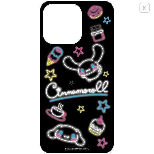 Japan Sanrio Lenticular Phone Case Insert For Clear iPhone Case - Cinnamoroll : Black Neon - 3