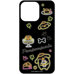 Japan Sanrio Lenticular Phone Case Insert For Clear iPhone 15 / 14 / 13 Case - Pompompurin : Black Neon