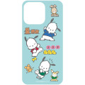 Japan Sanrio Lenticular Phone Case Insert For Clear iPhone 15 / 14 / 13 Case - Pochacco : Turquoise - 1