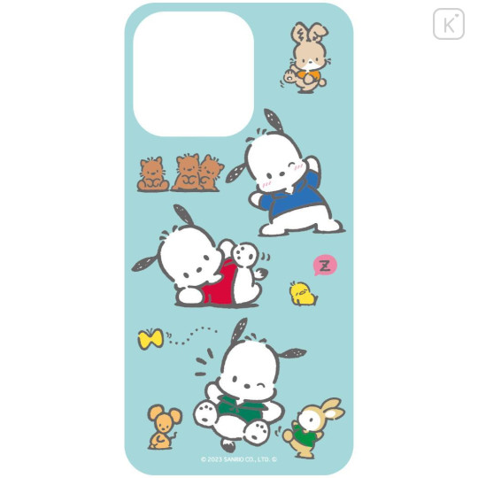 Japan Sanrio Lenticular Phone Case Insert For Clear iPhone Case - Pochacco : Turquoise - 3