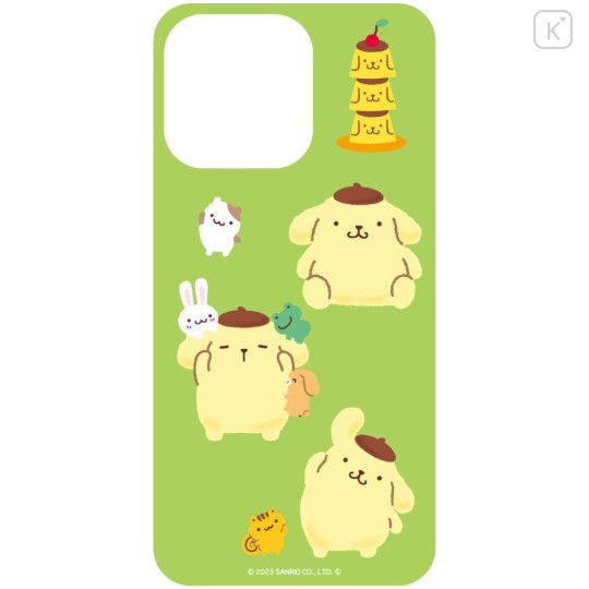 Japan Sanrio Lenticular Phone Case Insert For Clear iPhone 15 / 14 / 13 Case - Pompompurin : Green - 3