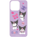 Japan Sanrio Lenticular Phone Case Insert For Clear iPhone Case - Kuromi : Purple - 1