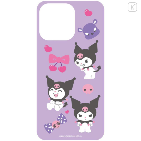 Japan Sanrio Lenticular Phone Case Insert For Clear iPhone Case - Kuromi : Purple - 2