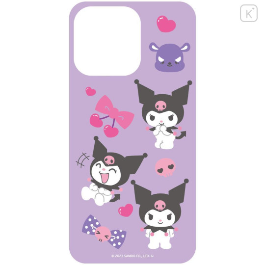 Japan Sanrio Lenticular Phone Case Insert For Clear iPhone Case - Kuromi : Purple - 3