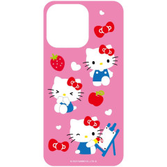 Japan Sanrio Lenticular Phone Case Insert For Clear iPhone 15 / 14 / 13 Case - Hello Kitty : Pink