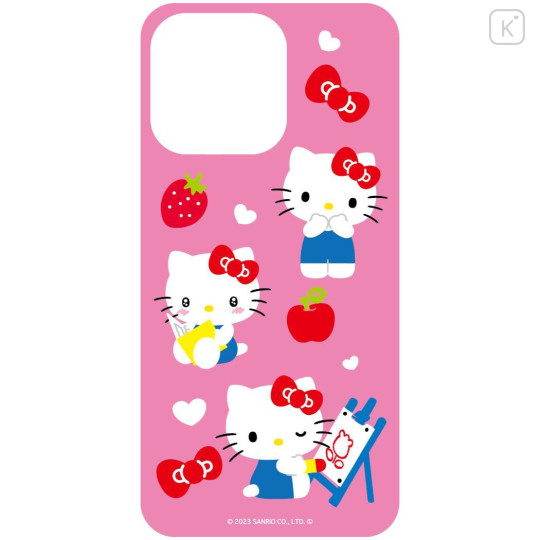 Japan Sanrio Lenticular Phone Case Insert For Clear iPhone 15 / 14 / 13 Case - Hello Kitty : Pink - 3