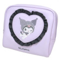 Japan Sanrio Frill Cosmetic Pouch - Kuromi : 20th Anniversary Angel Purple - 1