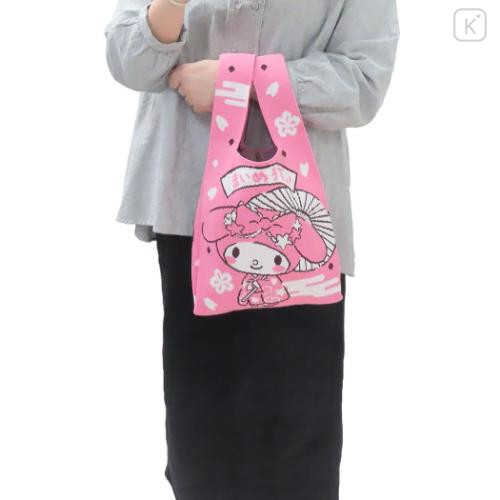 Japan Sanrio Jacquard Woven Hand Bag - My Melody : Kimono Smile - 4