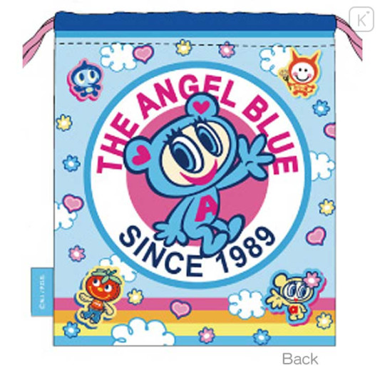 Japan Angel Blue Drawstring Pouch - Rainbow Cute Girls - 2