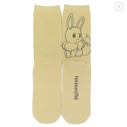 Japan Pokemon Ankle High Socks - Eevee : Light Yellow - 1