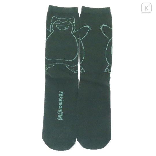 Japan Pokemon Ankle High Socks - Snorlax : Dark Green - 1