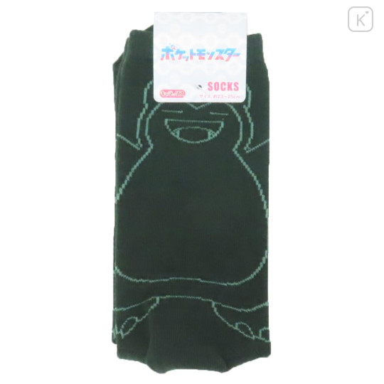 Japan Pokemon Ankle High Socks - Snorlax : Dark Green - 2