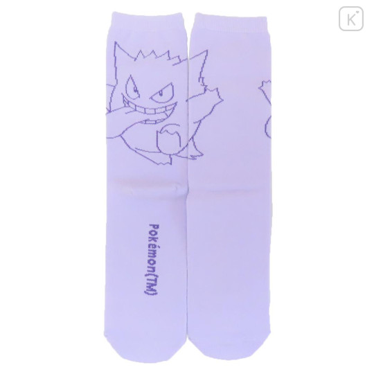 Japan Pokemon Ankle High Socks - Gengar : Light Purple - 1