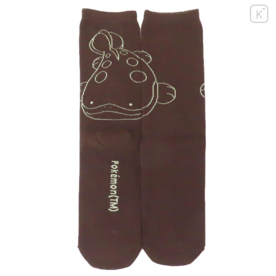 Japan Pokemon Ankle High Socks - Clodsire : Brown - 1