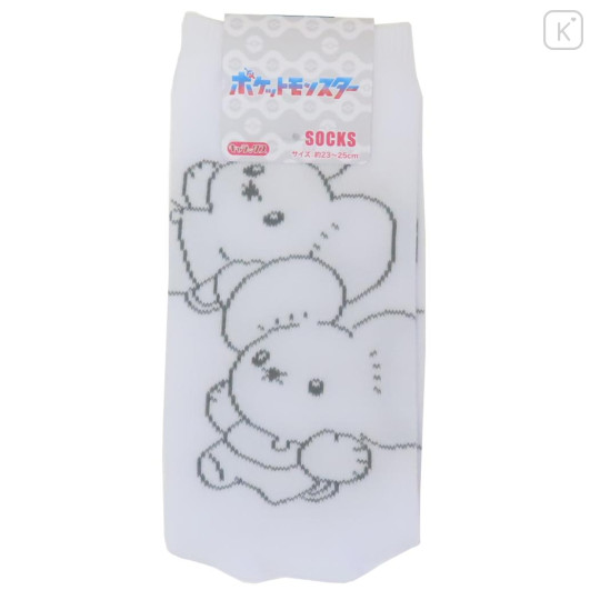 Japan Pokemon Ankle High Socks - Tandemaus : White - 2