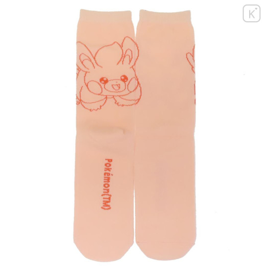 Japan Pokemon Ankle High Socks - Pawmi : Light Orange - 1