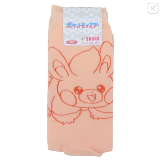 Japan Pokemon Ankle High Socks - Pawmi : Light Orange - 2