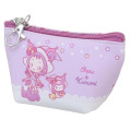Japan Sanrio × Ojamajo Doremi Triangular Mini Pouch - Kuromi × Onpu Purple - 1