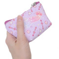 Japan Sanrio × Ojamajo Doremi Triangular Mini Pouch - Kuromi × Onpu Purple - 2