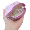 Japan Sanrio × Ojamajo Doremi Triangular Mini Pouch - Kuromi × Onpu Purple - 3