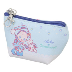 Japan Sanrio × Ojamajo Doremi Triangular Mini Pouch - Cinnamoroll × Aiko Blue